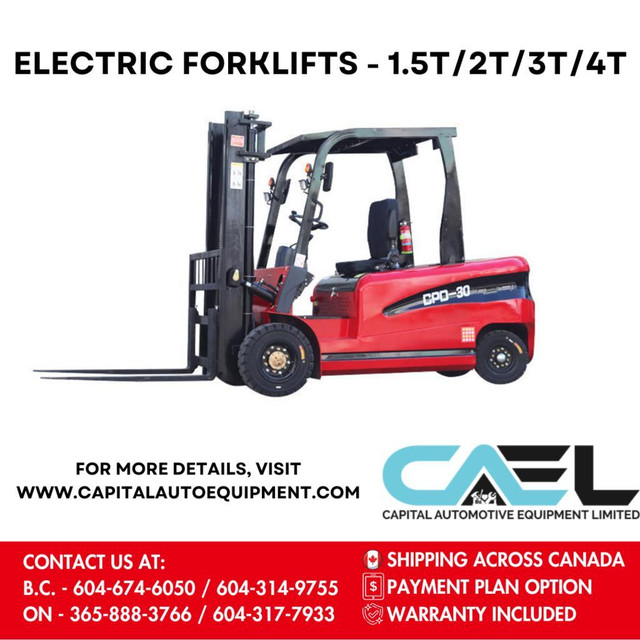 FINANCING AVAILABLE - Brand New !!! Electric Forklifts - 1.5T/2T/3T/4T in Other Business & Industrial - Image 3