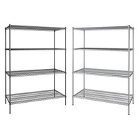 BRAND NEW Wire Shelving Kits - Black Epoxy &amp; Chrome Finish - All Sizes in Stock!