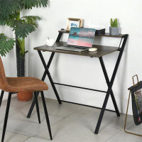 17 Stories Foldable Desk With Tier