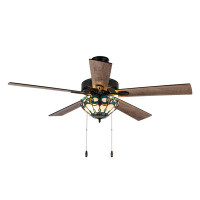 Astoria Grand 52" Khat 5 - Blade Standard Ceiling Fan and Light Kit Included