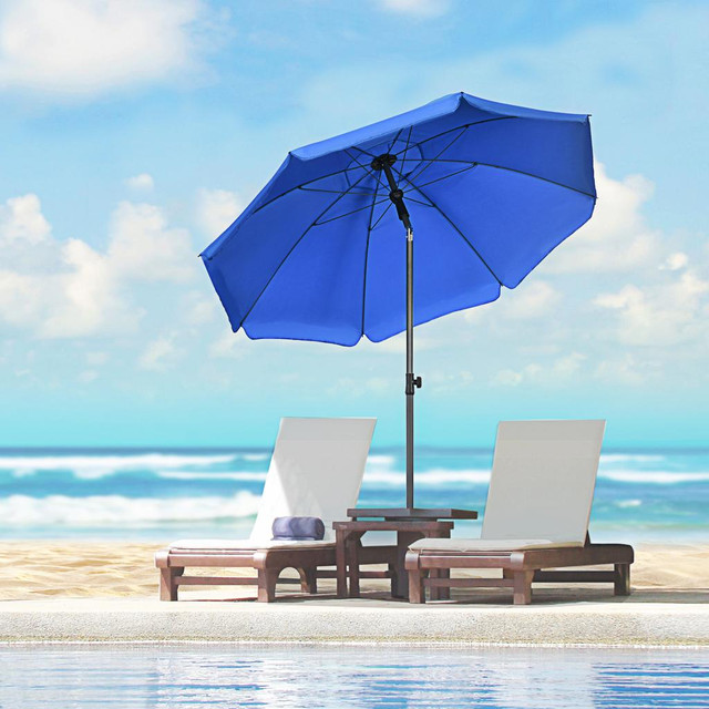 Beach Umbrella 70.9" x 82.3" H Blue in Patio & Garden Furniture