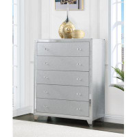 Everly Quinn 5-Drawer Chest Silver