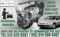 Moteur Honda Accord 2003 2004 2005 2006 2007 2.4 K24A Engine Accord 4 Cyl Motor 03 04 05 06 07