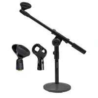 5 CORE 5 Core Desk Microphone Stand Adjustable Twist Clutch Desktop Boom Arm w Universal Mic Clip