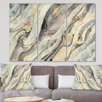 East Urban Home Premium 'Glam Golden Falls' Painting Multi-Piece Image on Canvas