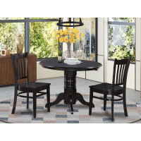 Dovecove Gallatin 3 - Piece Rubberwood Solid Wood Dining Set