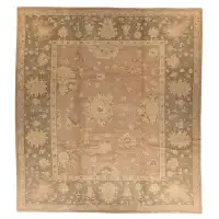 Tufenkian Afshan Oriental Hand Knotted Wool Greens/Taupes Area Rug