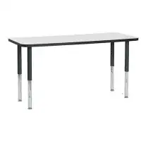 Factory Direct Partners Rectangle Dry Erase Adjustable Height Activity Table with Super Legs