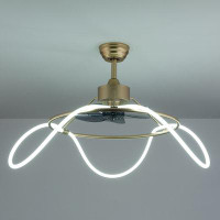 Mercer41 23" Golden Ring Ceiling Fan Light