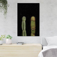 Foundry Select Two Green Cactus Plants - 1 Piece Rectangle Graphic Art Print On Wrapped Canvas