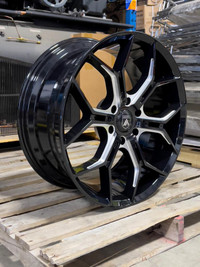 22x9.5 Asanti Monarch ABL38 Gloss Black And Milled Wheels 6x139.7 Blowout Priced At $2080