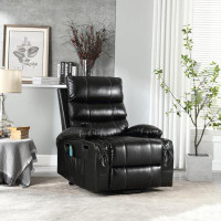Latitude Run® Electric Power Lift Recliner Chair For Elderly With 21" Seat, Vibration Massage, Heat, Remote Control, Coz