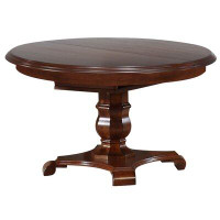 One Allium Way Azura Extendable Rubberwood Solid Wood Pedestal Dining Table