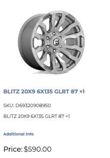 20x9 Fuel Blitz Rims 6x135.  - FREE SHIPPING in Tires & Rims - Image 2