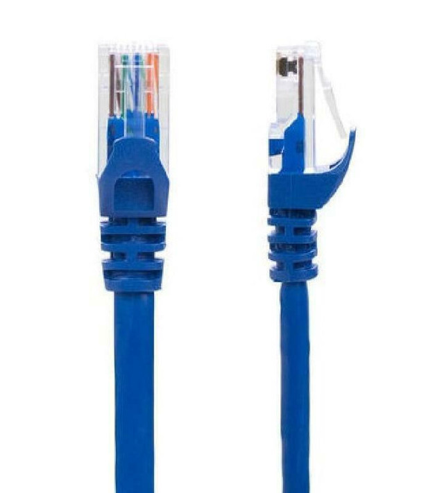 50 ft. Blue High Quality Cat5e 350MHz UTP 24AWG RJ45 Ethernet Network Cable - Blue in Cables & Connectors in West Island - Image 2