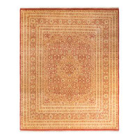 The Twillery Co. One-of-a-Kind Hayner Hand-Knotted 8'4" x 10'1" Area Rug in Orange/Red/Beige