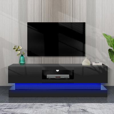 Wrought Studio TV Stand with LED Lights,high glossy front TV Cabinet for Living Room in TV Tables & Entertainment Units