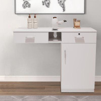 Latitude Run® Fashion design Wall Mounted Makeup Vanities with a enclosed storage cabinet and two Drawers