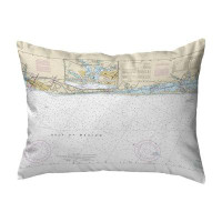 Breakwater Bay Venice To Casey Key, Florida Nautical Map Noncorded Indoor/Outdoor Pillow