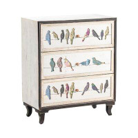 One Allium Way Tuscumbia Birds on a Wire 3 Drawer Accent Chest