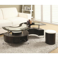 CF - 720218 Buckley 3-Piece Coffee Table And Stools Set Cappuccino