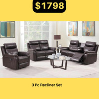 Recliner Set Sale with Rocker Recliner Chair !! Living Room Furniture Sale !!