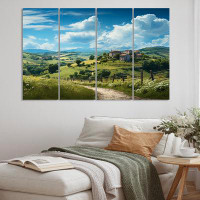 Design Art French Countryside Serenity In Brittany - Landscapes Canvas Print - 4 Panels