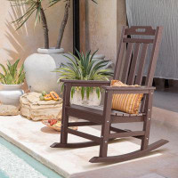 Winston Porter All-Weather Outdoor Patio Rocking Chair,For Porch,Backyard,Lawn,Garden And Fire Pit