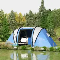 Camping Tent 177.2" L x 86.6" W x 70.9" H Blue