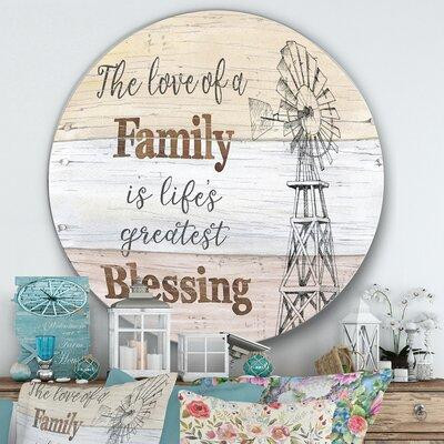East Urban Home 'Farmhouse Moment Windmills' - Painting Print on Metal Circle in Arts & Collectibles