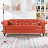 Alcott Hill Square Arm Removable Cushion 3 Seater Sofa
