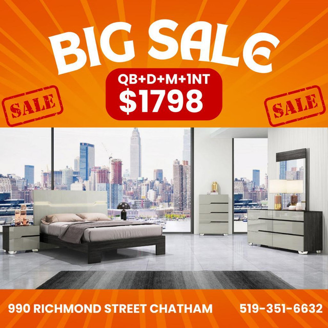 Big Sale On Modern Bedroom Sets!!UPTO 60%off in Beds & Mattresses in Ontario