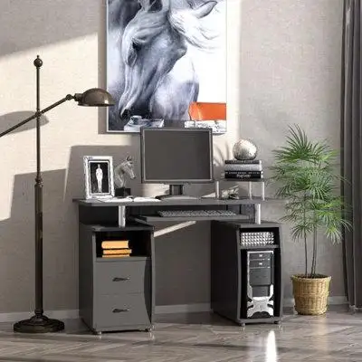 Latitude Run® TDC Computer Desk -black