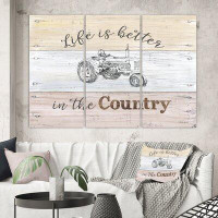 Made in Canada - East Urban Home 'Farmhouse Moment Tractors' Graphic Art Multi-Piece Image on Canvas