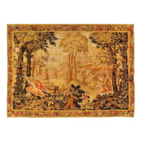 Isabelline Isabelline Fine Hand Knotted Antique Tapestry - 4' X 5'7''