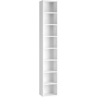 FOTOSOK FOTOSOK 8-Tier Media Tower Rack, 11.6 X 9.3 X 70.9 Inches CD DVD Slim Storage Cabinet With Adjustable Shelves, T