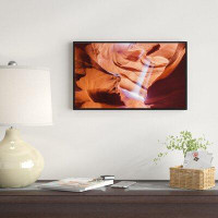 East Urban Home 'Light to Antelope Canyon' Floater Frame Photograph on Canvas