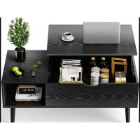 MR Sweetcrispy Lift Top Coffee Storage Wood Tables with Hidden Compartment Small Dining Desk