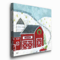 The Holiday Aisle® Christmas Barn-Premium Gallery Wrapped Canvas - Ready To Hang - Wrapped Canvas Print