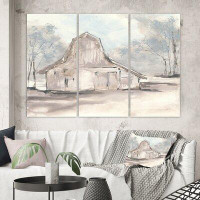 Made in Canada - East Urban Home 'Farmhouse Barn Gray VI' Painting Multi-Piece Image on Canvas