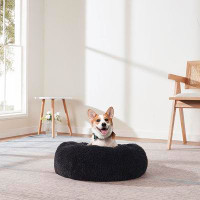 Tucker Murphy Pet™ Anti-Anxiety Calming Dog Cat Round Donut Faux Fur Bed