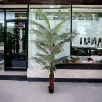 Primrue 7Ft Areca Palm Tree In Black Pot With 739 Silk Leaves