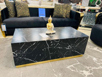 Brand New Modern Coffee Table in Black and Gold on Sale !!