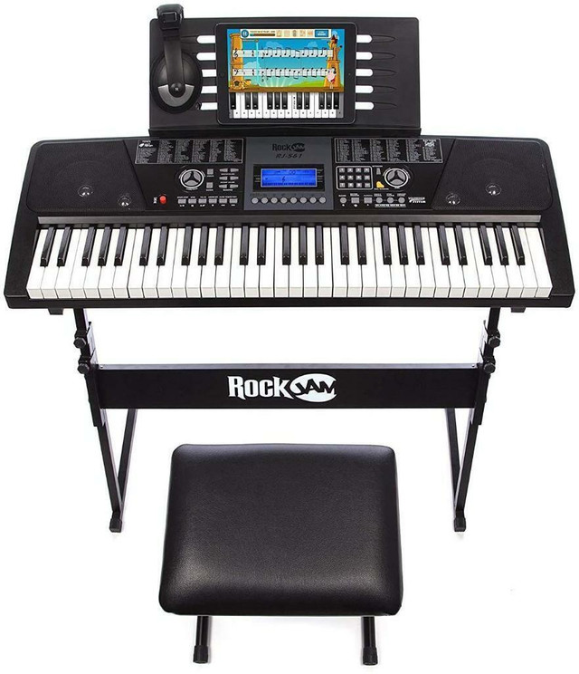 FAST, FREE Delivery! RockJam 561 Electronic 61 Key Digital Piano Keyboard SuperKit | HUGE Discount Today in Pianos & Keyboards - Image 2