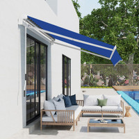 Retractable Awning 8.2' x 6.6' x 4.9' Blue
