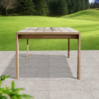 KUNNENJ The Nordic Outdoor Teak Table Courtyard Garden Waterproof Prevent Bask In Solid Wood Table Villa Leisure Table