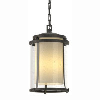 Hubbardton Forge Meridian 1 - Bulb 15.7" H Mains Only Outdoor Hanging Lantern