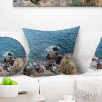 East Urban Home Seashore Waters at Crimean Peninsula Beach Pillow