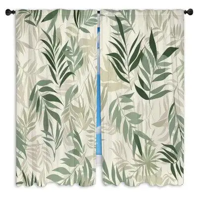 Upgrade your home decor with these Botanical sheer window curtains printed in the USA! Great for you...