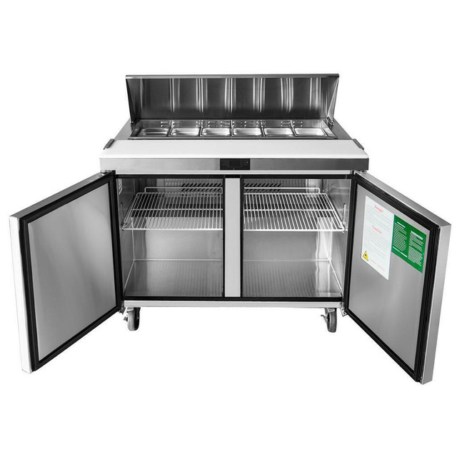 MSF8302GR 48 Inch Refrigerated Sandwich / Salad Prep Table – 2 Doors Stainless steel exterior &amp; interior in Other Business & Industrial in Ontario - Image 2